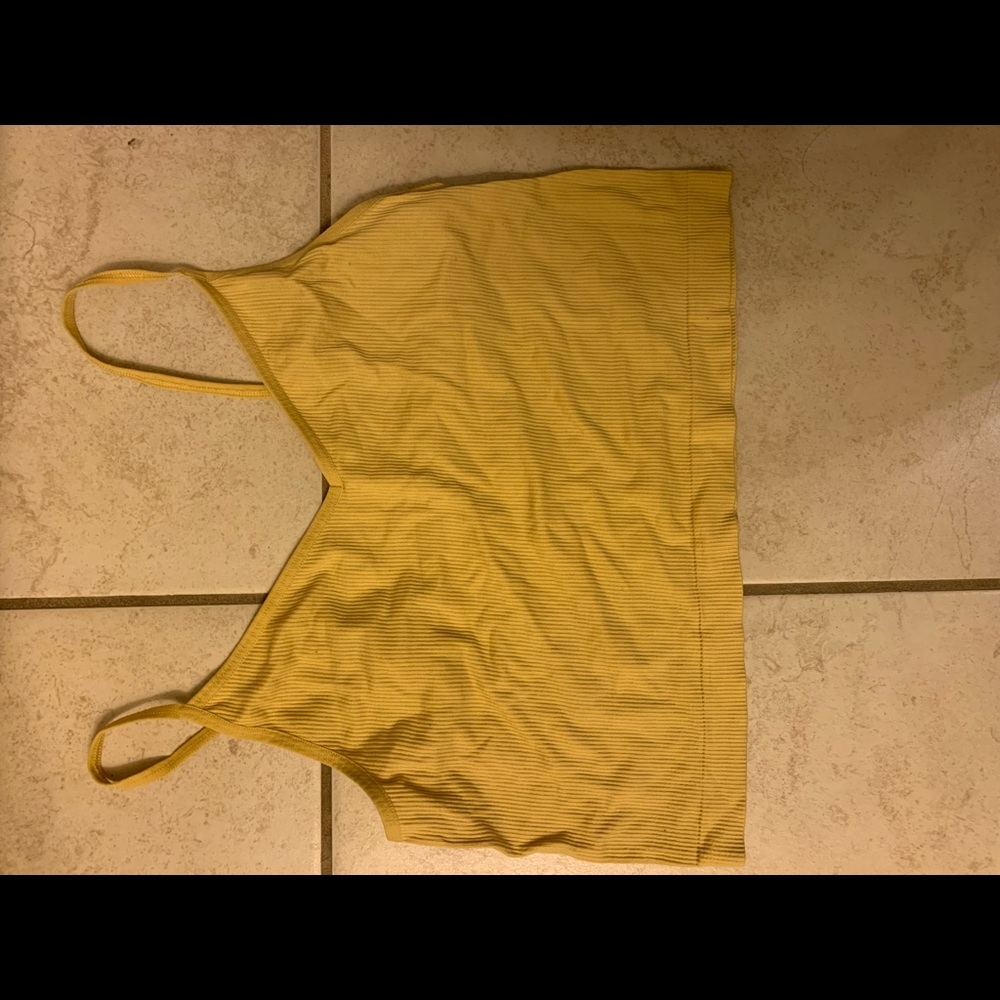 Yellow tank crop top